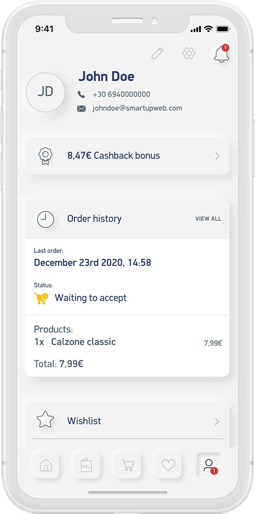 APP's profile screen